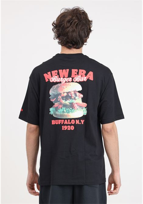 T-shirt da uomo nera Oversize New Era Food Graphic NEW ERA | 60435396.