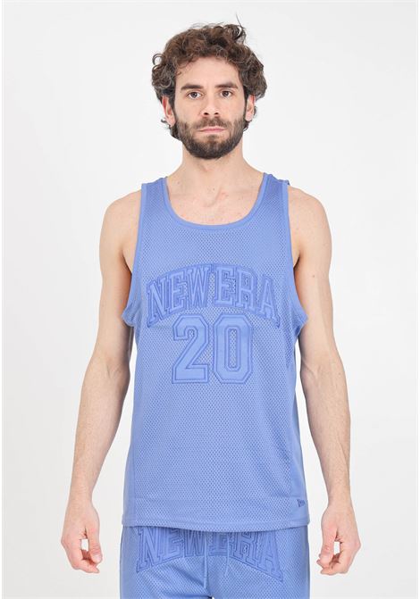 New Era Arch Logo men's mesh tank top in blue NEW ERA | T-shirt | 60435403.