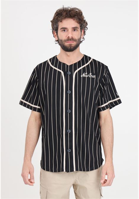 New Era men's shirt in black pinstripe NEW ERA | 60435420.