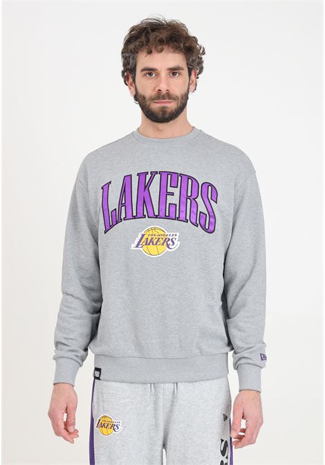 Oversized men's sweatshirt LA Lakers NBA Arch Graphic Grey NEW ERA | Hoodie | 60435433.