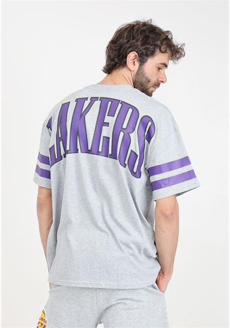 Oversized men's t-shirt LA Lakers NBA Arch Graphic Gray NEW ERA | T-shirt | 60435435.