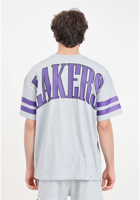 Oversized men's t-shirt LA Lakers NBA Arch Graphic Gray NEW ERA | 60435435.