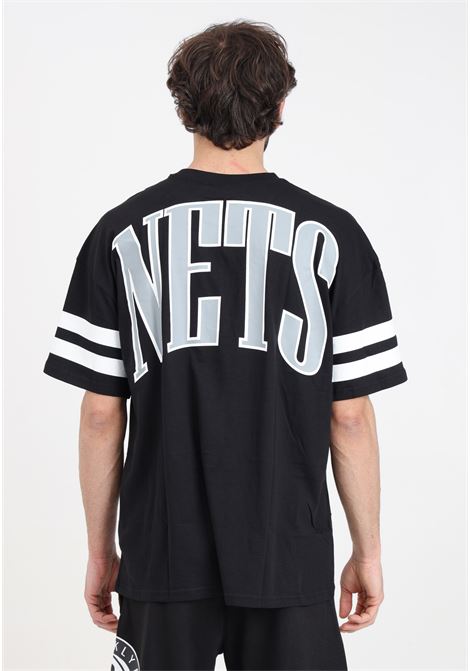 Oversized Brooklyn Nets NBA Arch Graphic Men's T-shirt Black NEW ERA | 60435440.