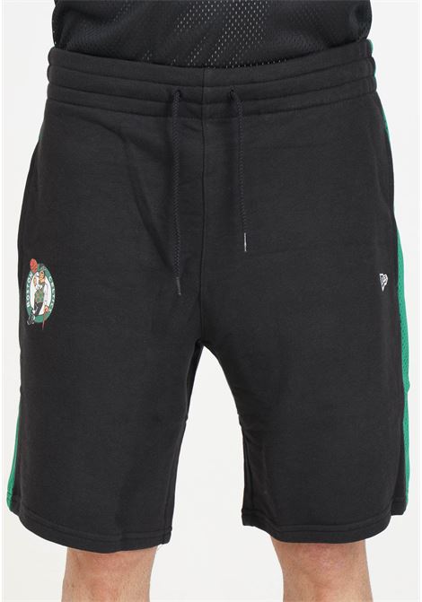 Boston Celtics NBA Mesh Panel Men's Shorts Black NEW ERA | 60435476.