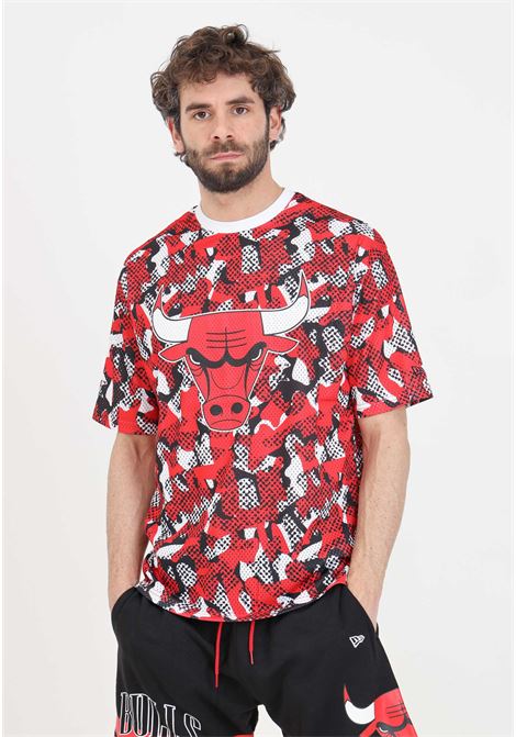 NBA Team All Over Print Mesh Chicago Bulls Men's T-Shirt NEW ERA | T-shirt | 60435490.