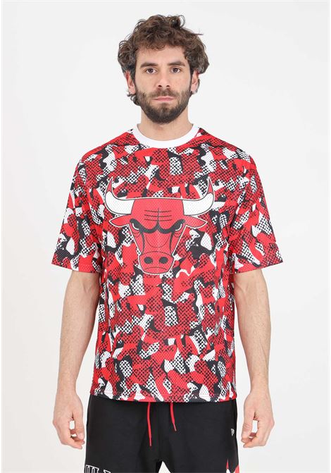 NBA Team All Over Print Mesh Chicago Bulls Men's T-Shirt NEW ERA | 60435490.