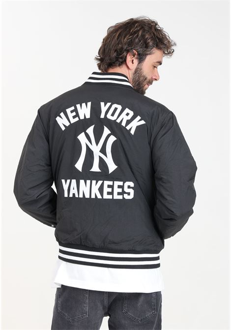 New York Yankees men's black and white bomber jacket NEW ERA | 60435529.