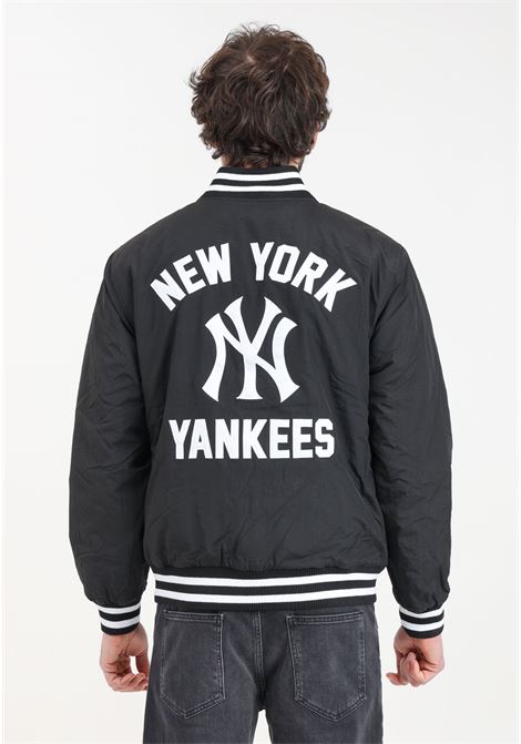 Giacca bomber da uomo New York Yankees nera e bianca NEW ERA | 60435529.