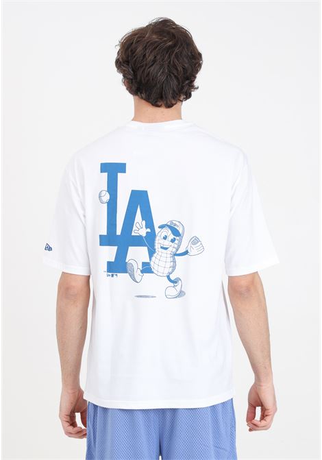 T-shirt da uomo bianca Oversize LA Dodgers MLB Food Graphic NEW ERA | T-shirt | 60435534.