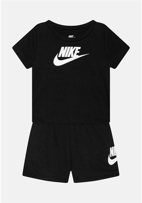 Black outfit for boys and girls with maxi logo print NIKE | 86L596023