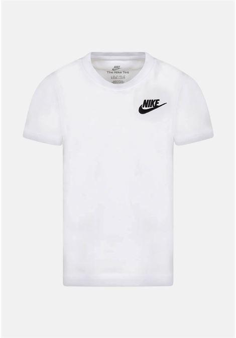 White sports t-shirt for boys and girls with logo embroidery NIKE | T-shirt | 8UC545001