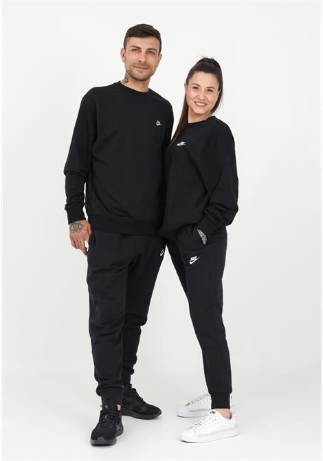 Pantalone sportivo nero per uomo e donna con ricamo logo NIKE | Pantaloni | BV2671010