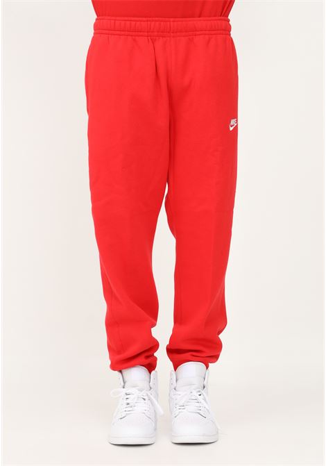 Pantaloni Sportswear Club Fleece da uomo donna  rosso con logo NIKE | Pantaloni | BV2671657