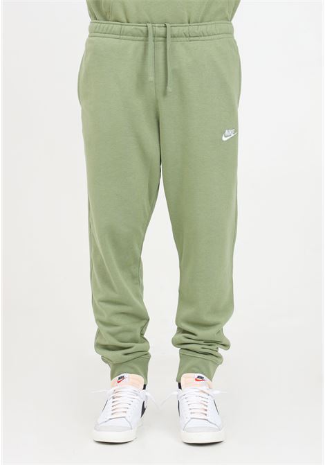 Tracksuit trousers for men and women in asparagus green cotton blend. NIKE | BV2679334