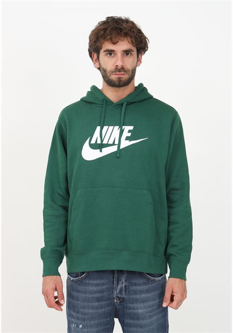 Green sweatshirt with hood and logo for men and women NIKE | Hoodie | BV2973341
