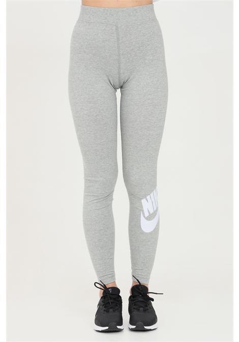Gray leggings for women with logo print NIKE | Leggings | CZ8528063