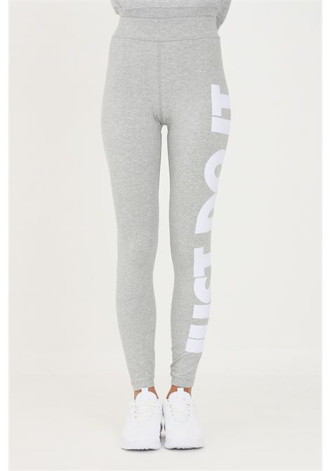Gray women's leggings with Just Do It print NIKE | Leggings | CZ8534063