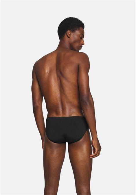 Black men's swim briefs with swoosh logo embroidery NIKE | Beachwear | NESSA004001