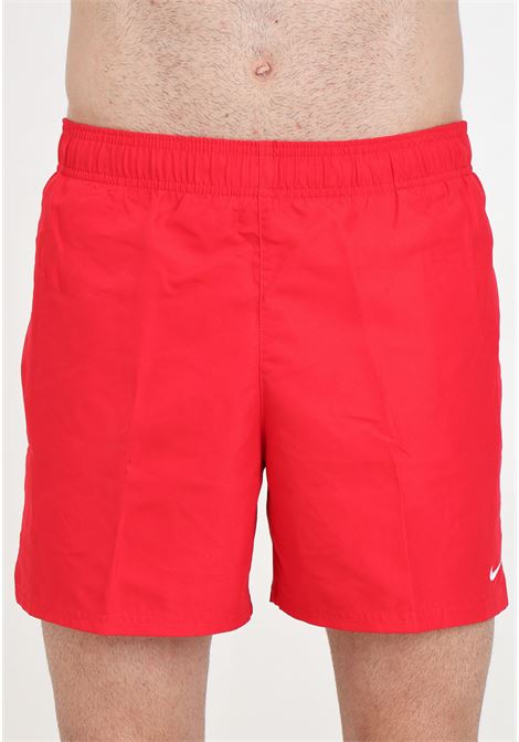 Red men's swim shorts with swoosh NIKE | NESSA560614