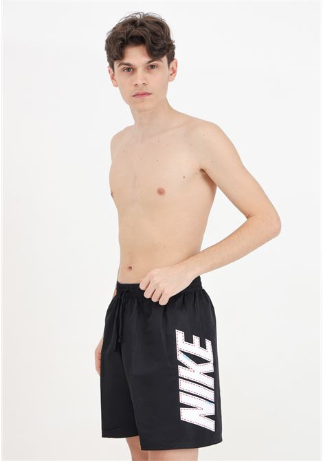 Shorts mare nero da uomo Nike Swim Big Block NIKE | Beachwear | NESSE521001