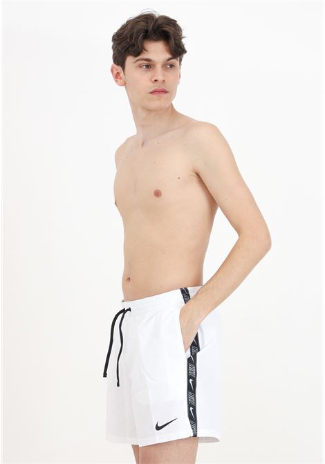 Nike Tape men's white swim shorts NIKE | Beachwear | NESSE559100