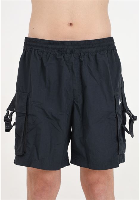 Shorts mare nero da uomo modello cargo NIKE | Beachwear | NESSE560001