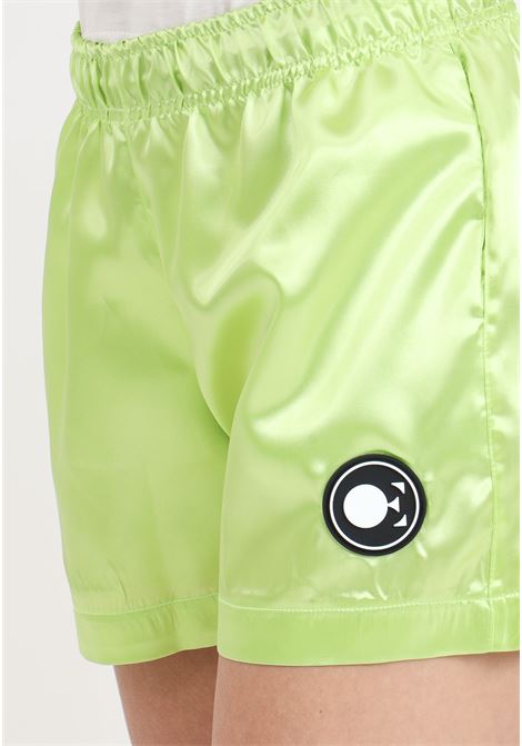 Fluorescent yellow women's sports shorts in satin fabric DIEGO RODRIGUEZ | Shorts | OE1006GIALLO
