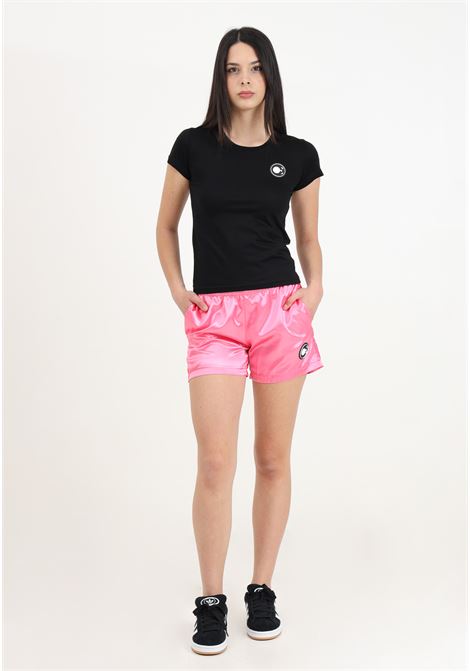 Pink women's sports shorts in satin fabric DIEGO RODRIGUEZ | Shorts | OE1006ROSA