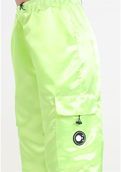 Women's neon yellow cargo model spot trousers DIEGO RODRIGUEZ | Pants | OE1008GIALLO