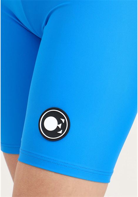 Blue women's sports shorts with logo patch DIEGO RODRIGUEZ | Shorts | OE406BLU