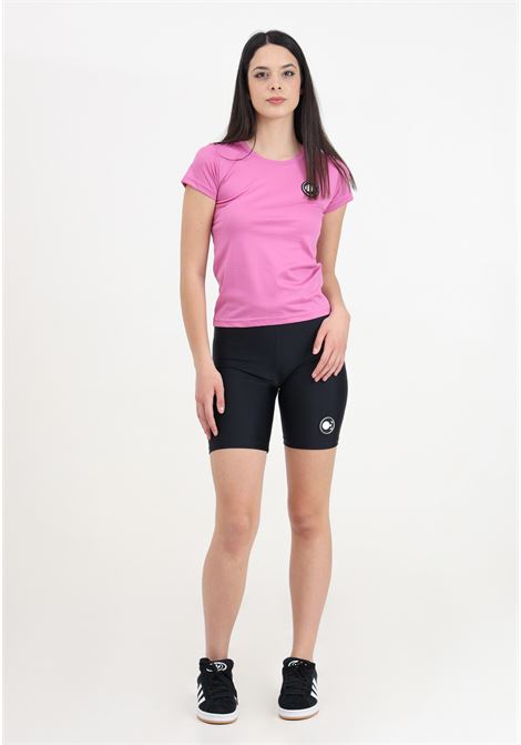 Black women's sports shorts with logo patch OE DR CONCEPT | Shorts | OE406NERO
