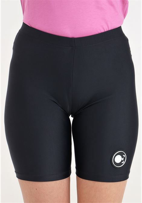 Shorts sport nero da donna con patch logo DIEGO RODRIGUEZ | OE406NERO