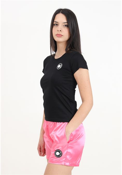 Women's black short-sleeved t-shirt with logo patch DIEGO RODRIGUEZ | OE410NERO