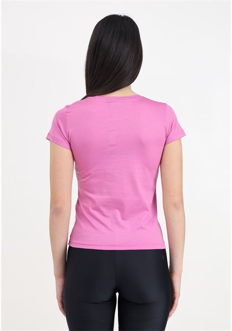 Purple short sleeve t-shirt for women with logo patch OE DR CONCEPT | T-shirt | OE410PEONIA