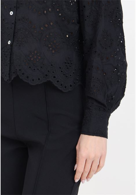 Black women's shirt onlvalais perforated texture ONLY | Shirt | 15269568Black