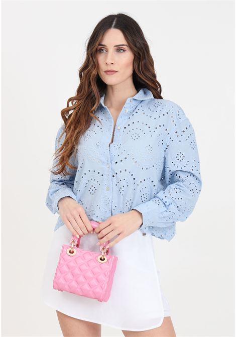 Light blue women's shirt onlvalais perforated texture ONLY | 15269568Cashmere Blue