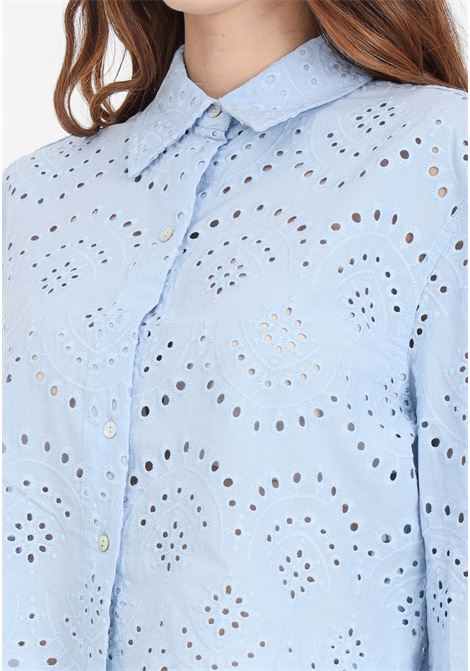 Light blue women's shirt onlvalais perforated texture ONLY | Shirt | 15269568Cashmere Blue
