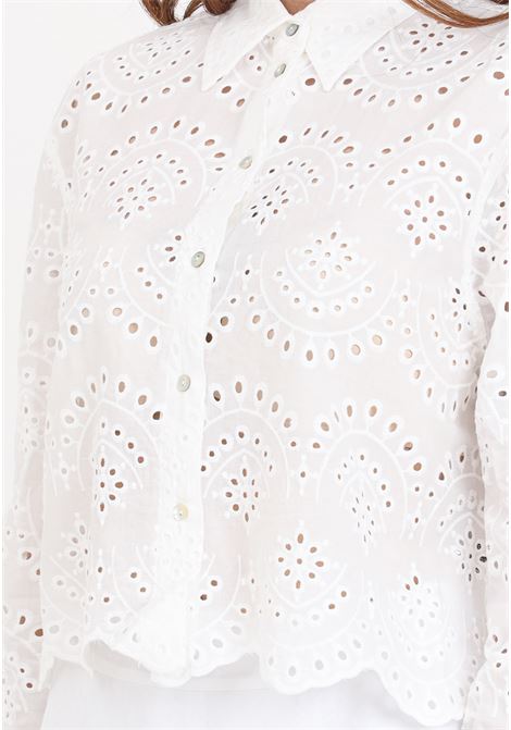 White women's shirt onlvalais perforated texture ONLY | Shirt | 15269568Cloud Dancer