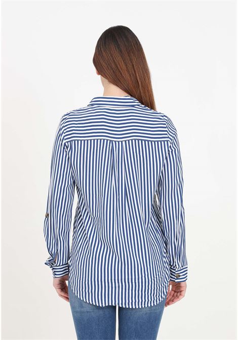 Camicia da donna a righe bianche e blu ONLY | Camicie | 15281677Peacoat
