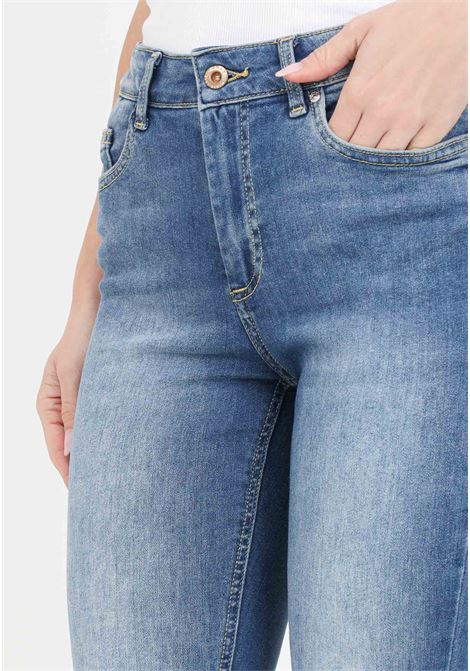 Jeans donna skinny fit a vita media orlo a taglio vivo medium blue denim ONLY | Jeans | 15293282Medium Blue Denim