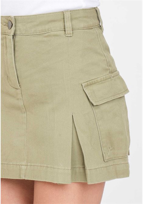Green women's skirt with cargo pockets ONLY | 15308208Dried Herb