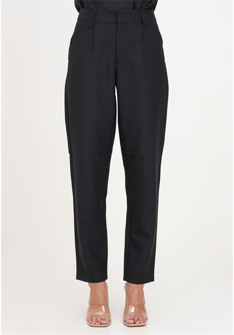 Black women's trousers with elastic detail on the back ONLY | 15311346Black