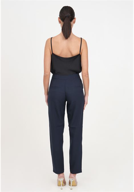 Midnight blue women's trousers with elastic detail on the back ONLY | 15311346Night Sky