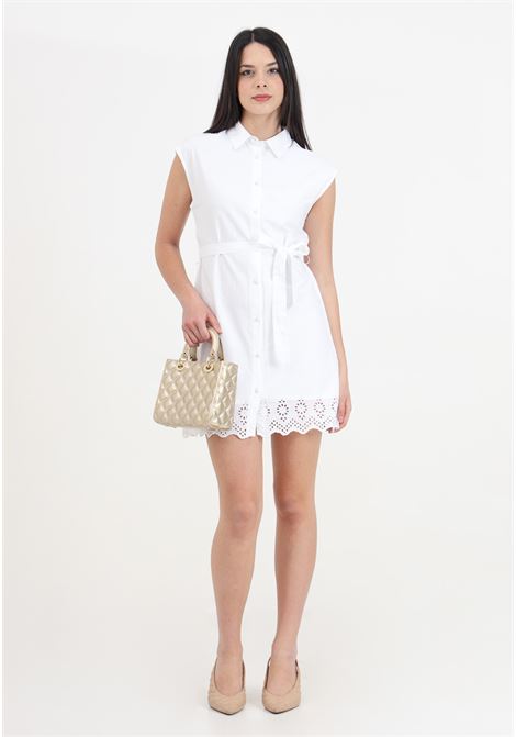 Short white dress for women with lace detail ONLY | Dresses | 15314411Bright White