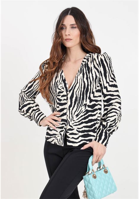 Onlcaty thalia life women's blouse with zebra print ONLY | 15319879Cloud Dancer