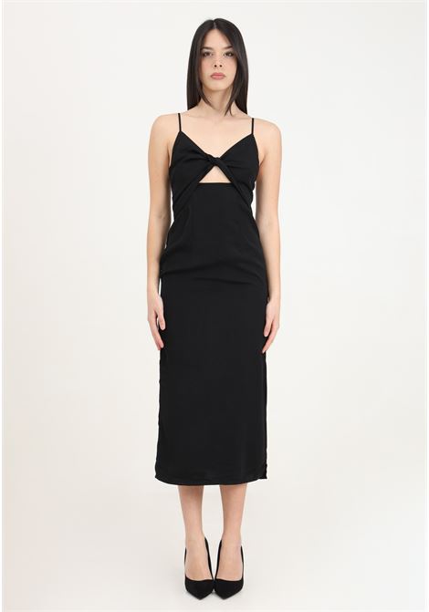 Black women's midi dress with cut out detail ONLY | 15319882Black