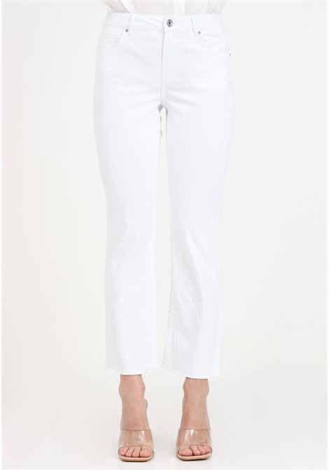 Jeans da donna bianchi con etichetta logo sul retro ONLY | 15323117Bright White