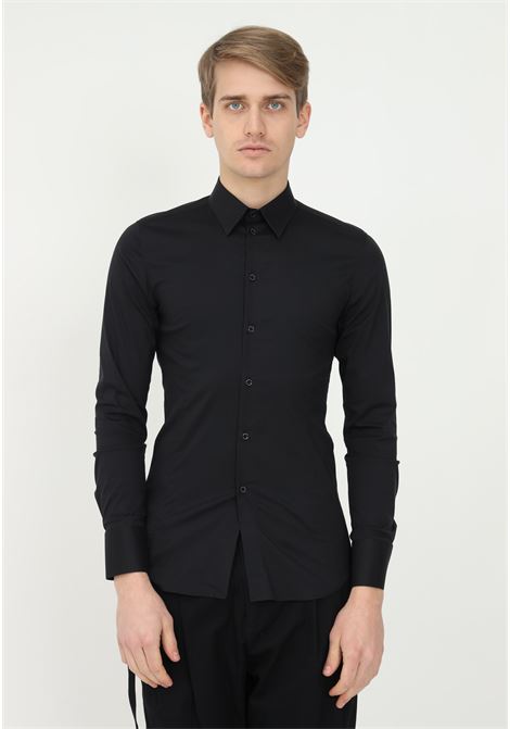 Black dress shirt for men PATRIZIA PEPE | Shirt | 5C0017/A01K102