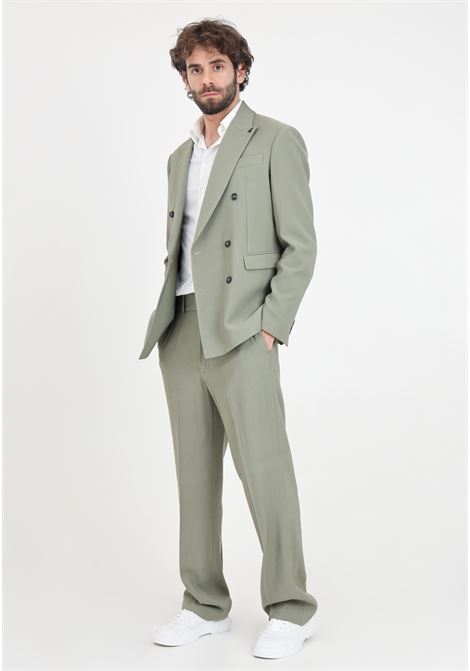 Pantaloni eleganti da uomo verde oliva PATRIZIA PEPE | 5P0507/A087G545