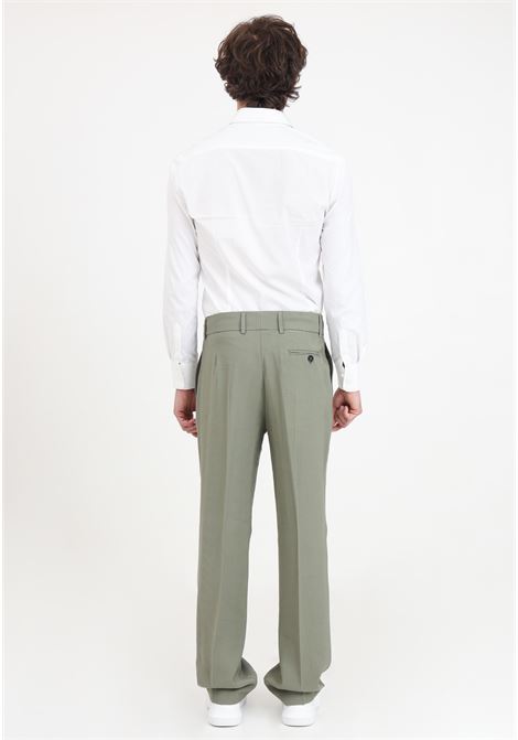 Pantaloni eleganti da uomo verde oliva PATRIZIA PEPE | 5P0507/A087G545